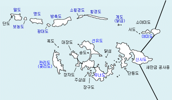고군산군도 선유도 산행지도 모음