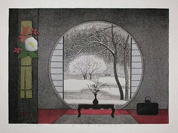 일본 출신의 목판화가 카즈유키 오츠의 단아한 겨울풍경.jpg | 인스티즈