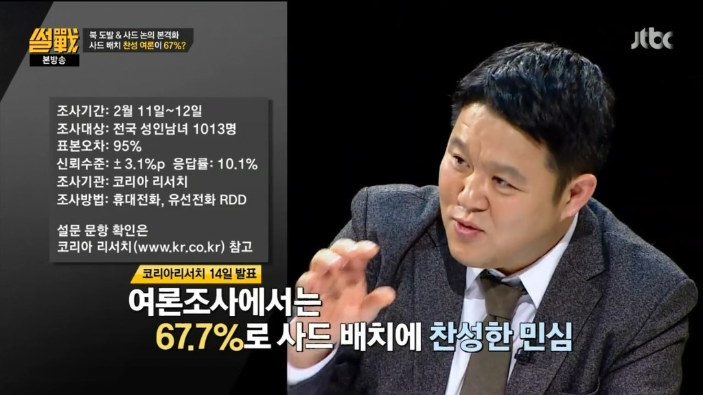 [썰전] 유시민이 말하는 사드설치 여론조사 67% 찬성율 이유.jpg | 인스티즈