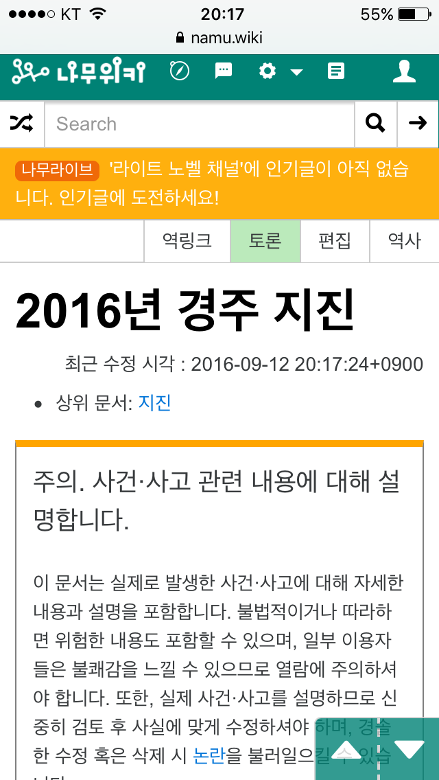 현시각.... 나무위키.....JPG | 인스티즈