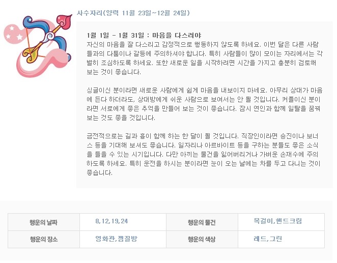 1월 별자리 운세 | 인스티즈