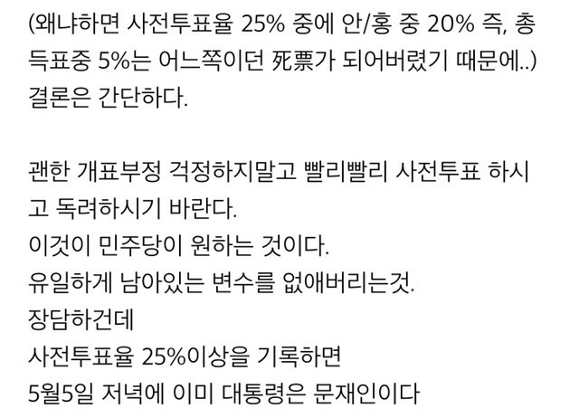 사전 투표율이 높은 게 문재인한테 유리한 이유.txt | 인스티즈